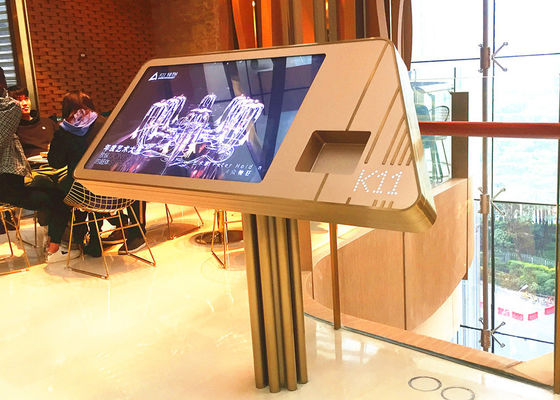 중국 바코드 스캐너를 가진 슈퍼마켓 디지털 정보 간이 건축물/42 인치 터치스크린 전시 협력 업체