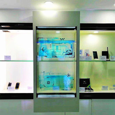 중국 원격 제어 투명한 LCD 디스플레이 상자 가동 가능한 크기 및 주문화 협력 업체