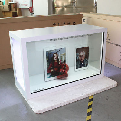 중국 500마리의 Nits 광도 광고를 위한 주문품 투명한 LCD 스크린 협력 업체